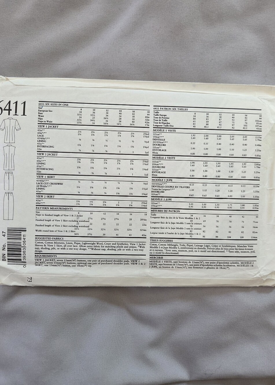 New Look 6411 Sewing Pattern - Picture 2 of 3